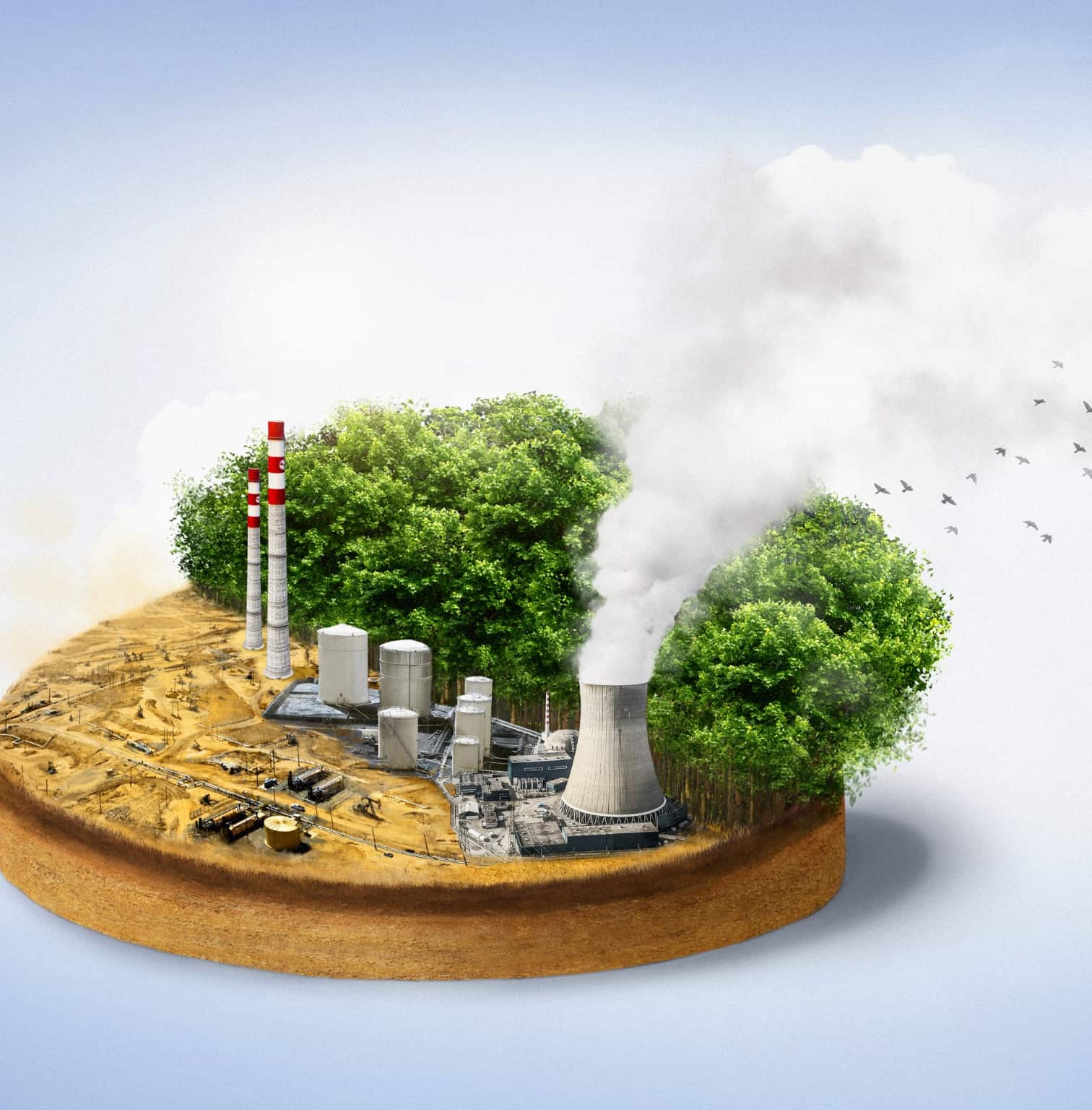 view-power-plant-emitting-co2-near-forest